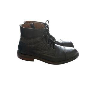 Johnson & Murphy Men's 13 M Ankle Boots Black Leather Lace UP